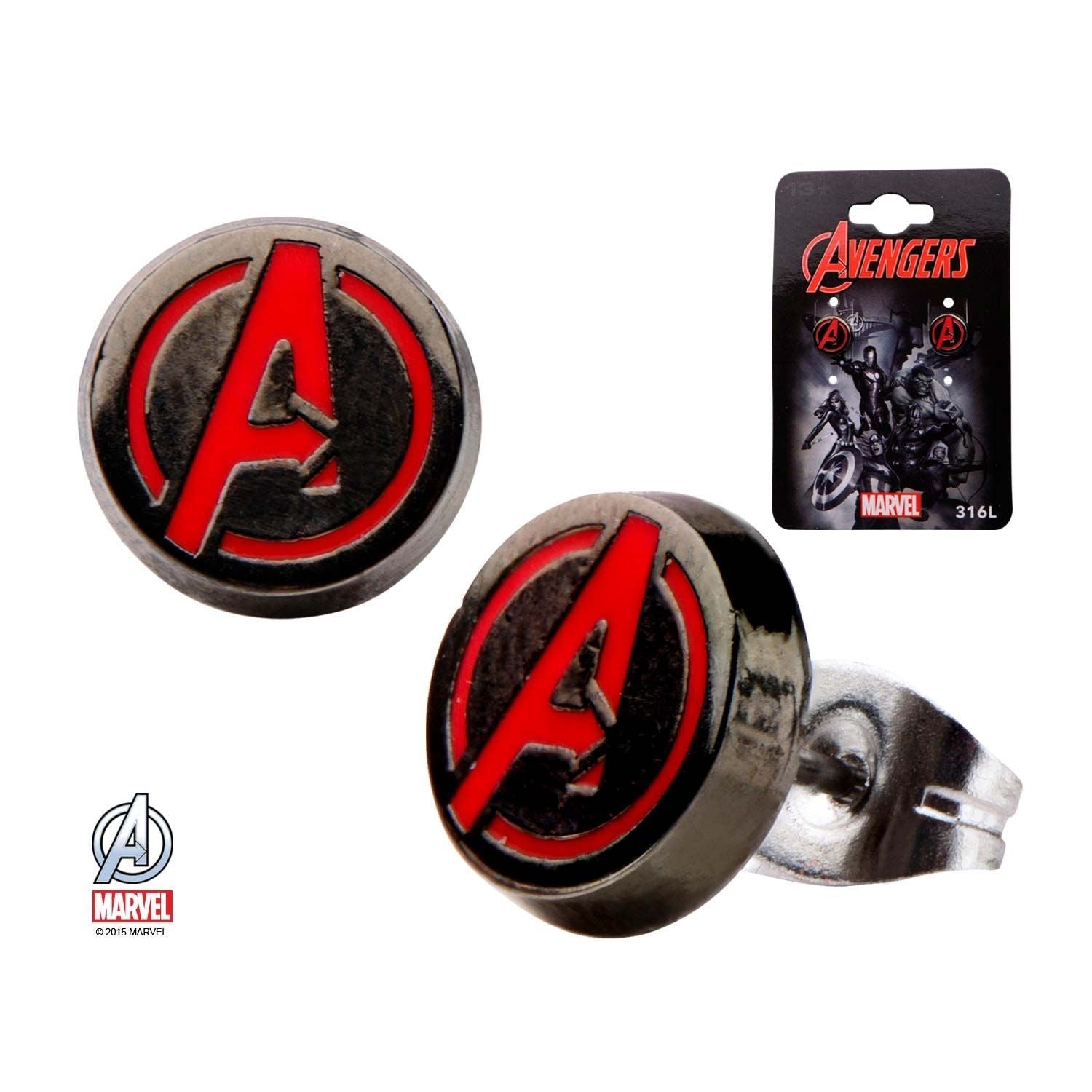 MARVEL Marvel Avenger Logo Round Ear Studs -Rebel Bod-RebelBod