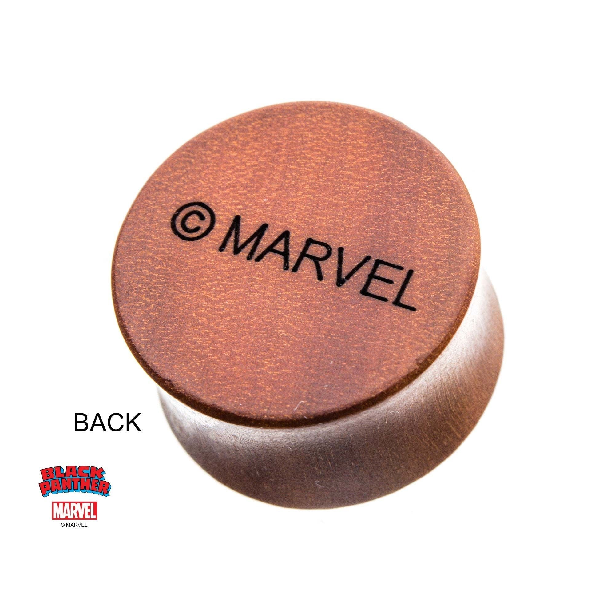 MARVEL Marvel Black Panther Double Flare Sawo Wood Plug -Rebel Bod-RebelBod