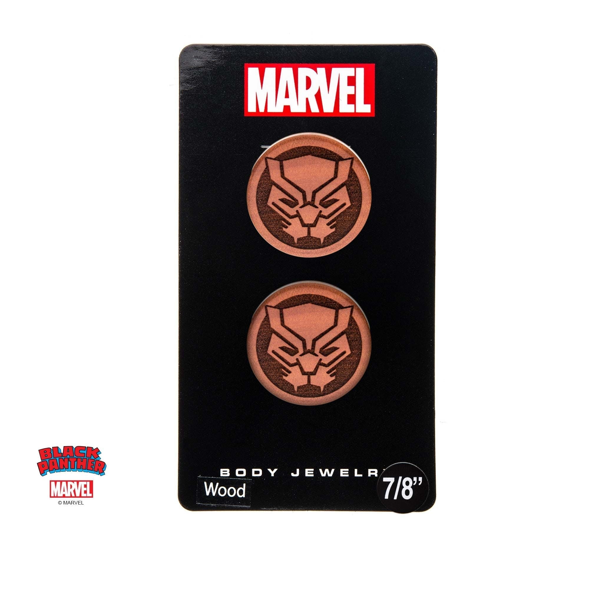 MARVEL Marvel Black Panther Double Flare Sawo Wood Plug -Rebel Bod-RebelBod