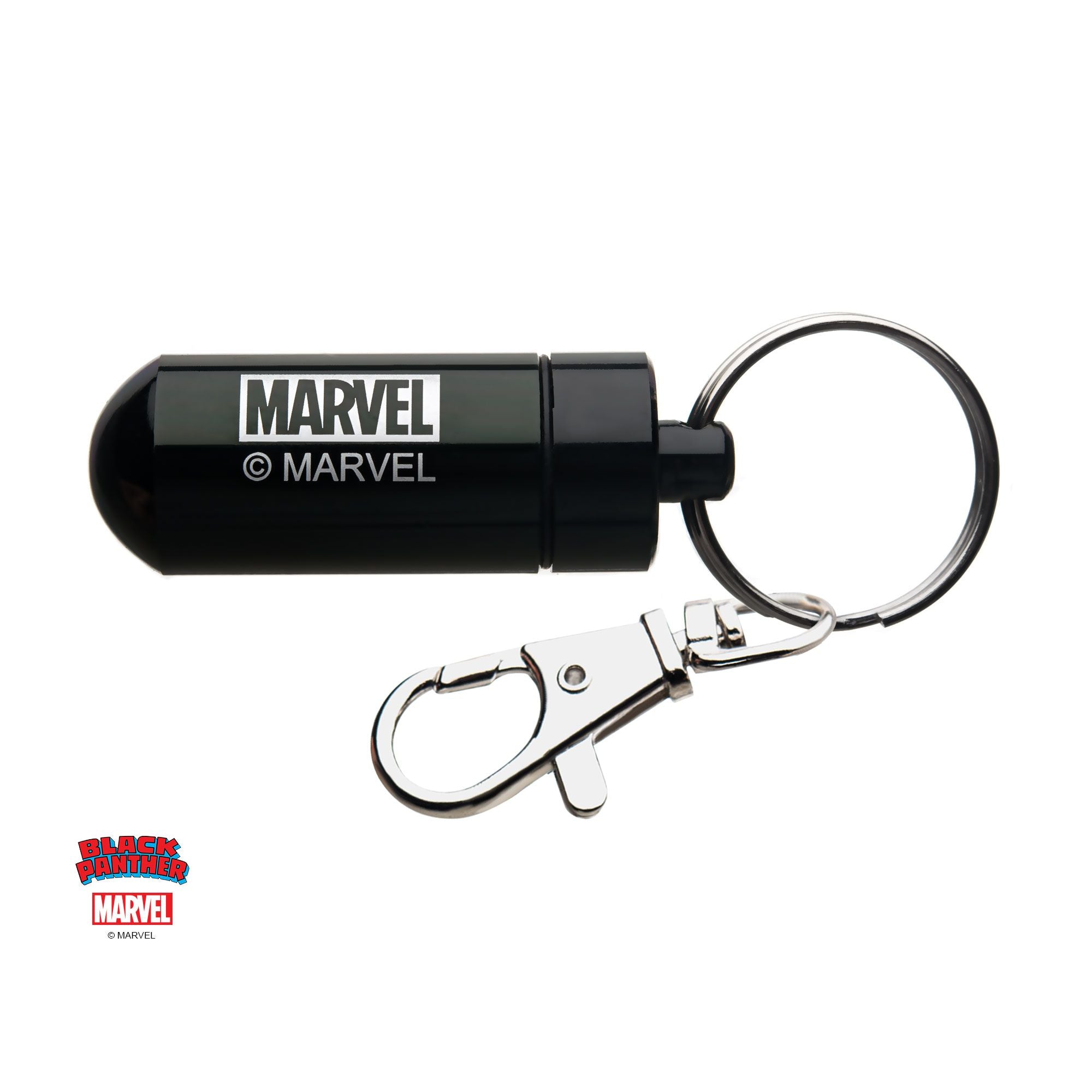 MARVEL Marvel Black Panther Stash Pill Storage Key Chain -Rebel Bod-RebelBod