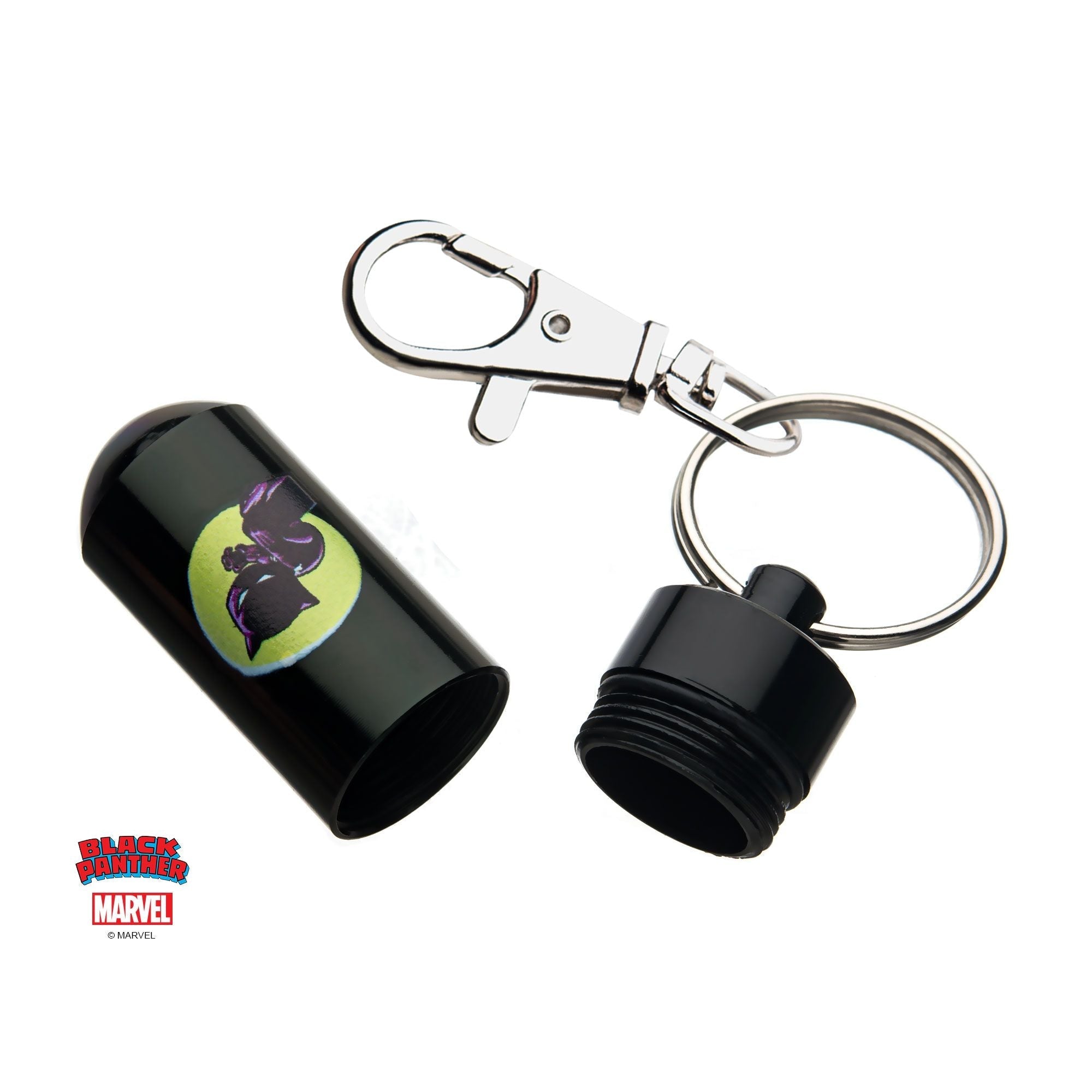 MARVEL Marvel Black Panther Stash Pill Storage Key Chain -Rebel Bod-RebelBod