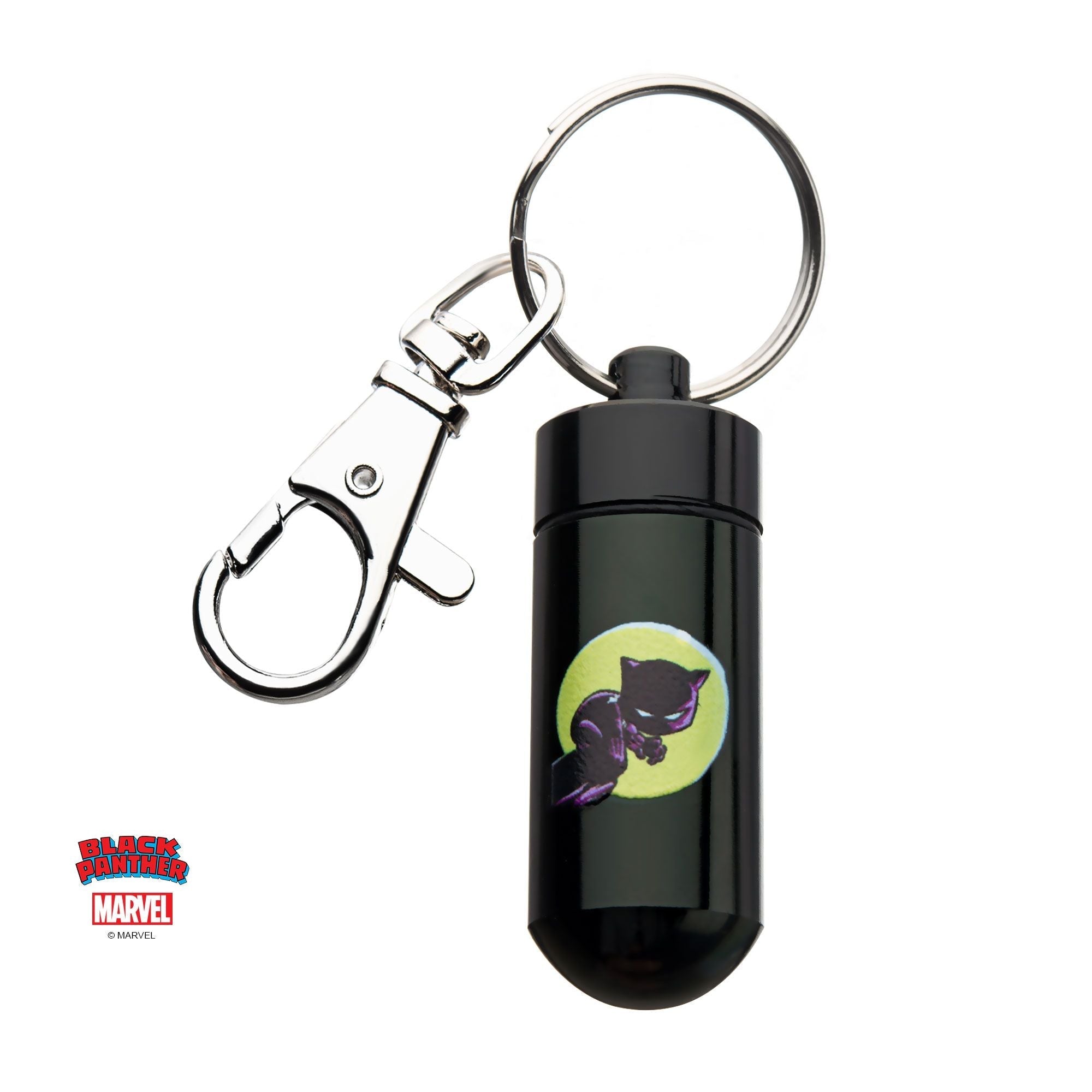 MARVEL Marvel Black Panther Stash Pill Storage Key Chain -Rebel Bod-RebelBod