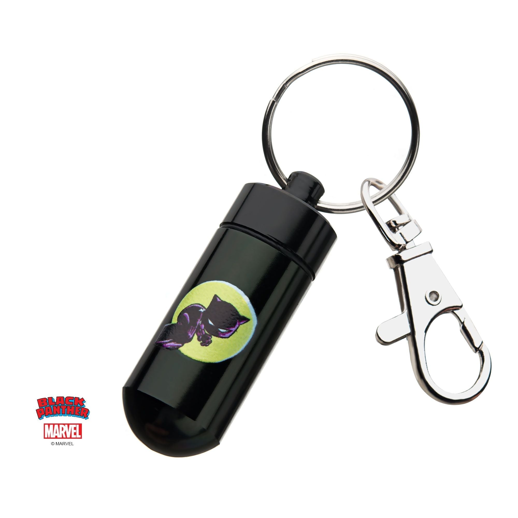 MARVEL Marvel Black Panther Stash Pill Storage Key Chain -Rebel Bod-RebelBod