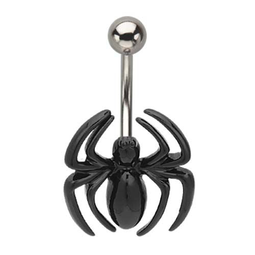 MARVEL Marvel Black Spider Navel Ring. -Rebel Bod-RebelBod