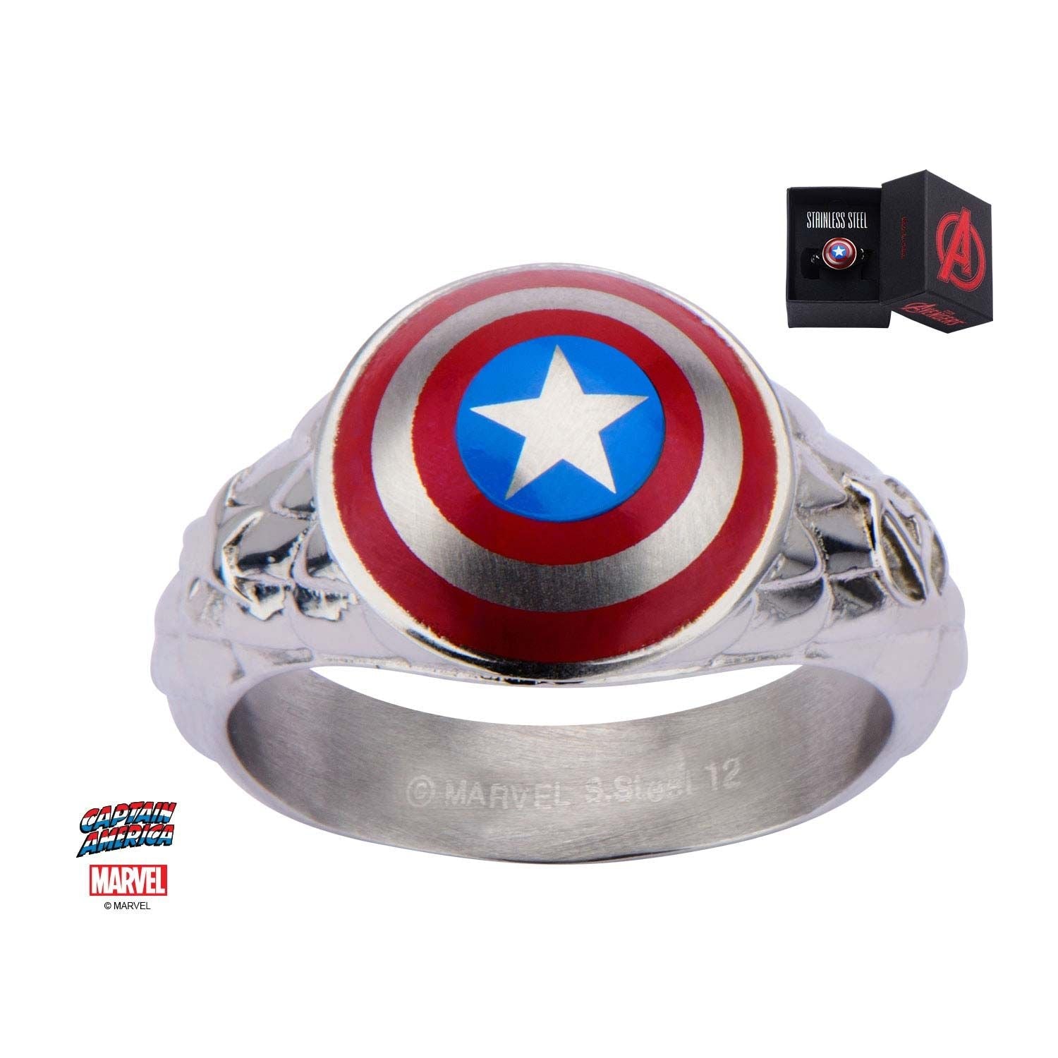 MARVEL Marvel Captain America 3D Shield Steel Ring -Rebel Bod-RebelBod