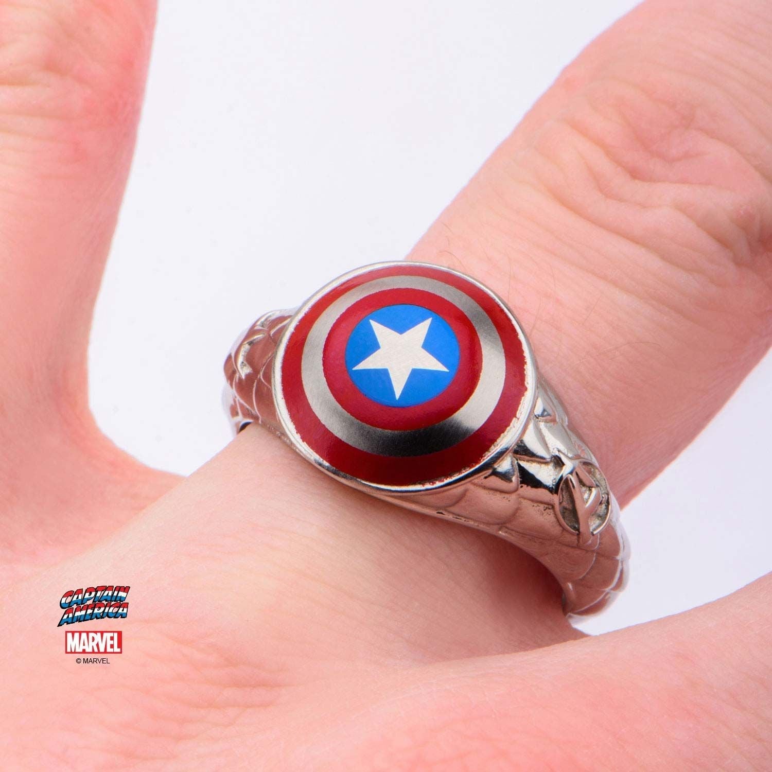 MARVEL Marvel Captain America 3D Shield Steel Ring -Rebel Bod-RebelBod