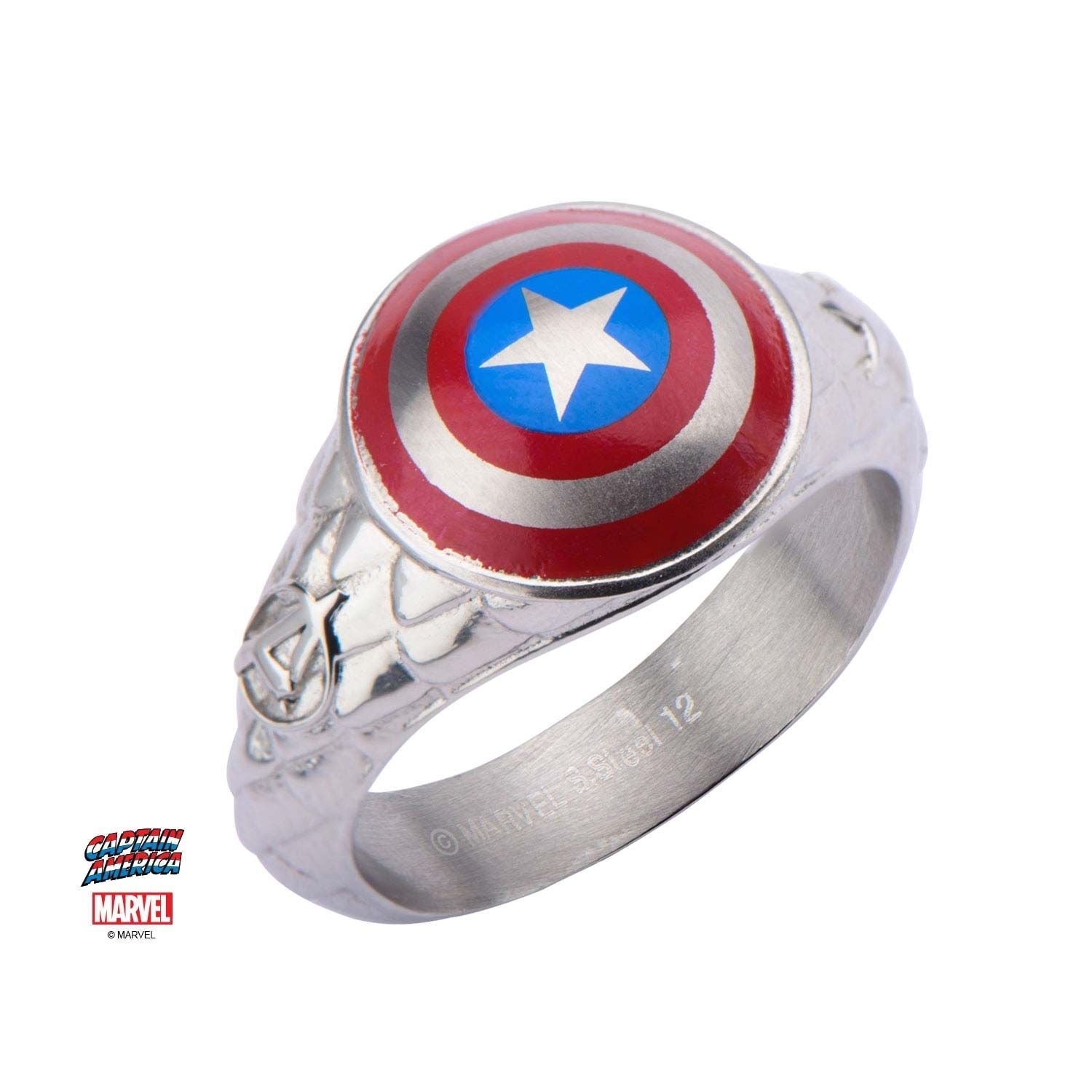 MARVEL Marvel Captain America 3D Shield Steel Ring -Rebel Bod-RebelBod