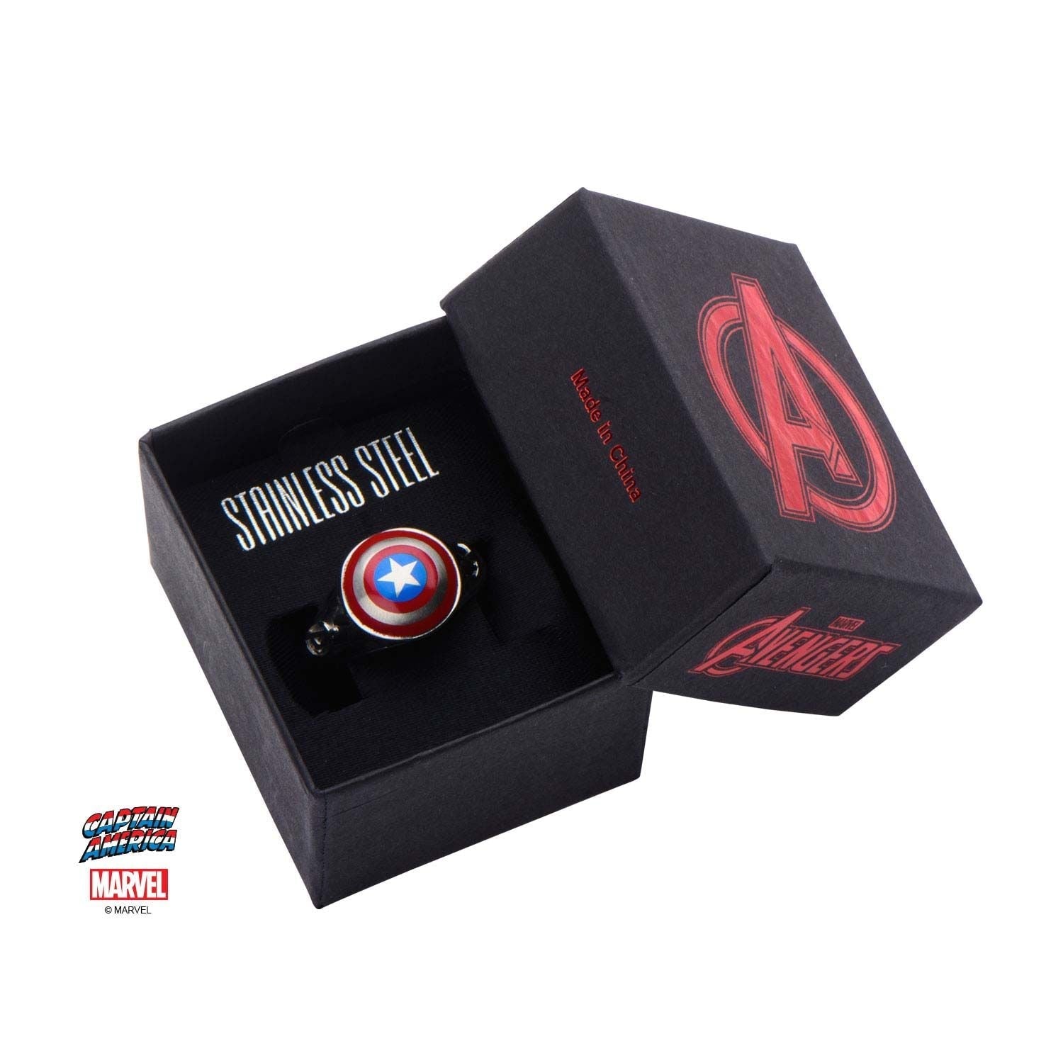 MARVEL Marvel Captain America 3D Shield Steel Ring -Rebel Bod-RebelBod