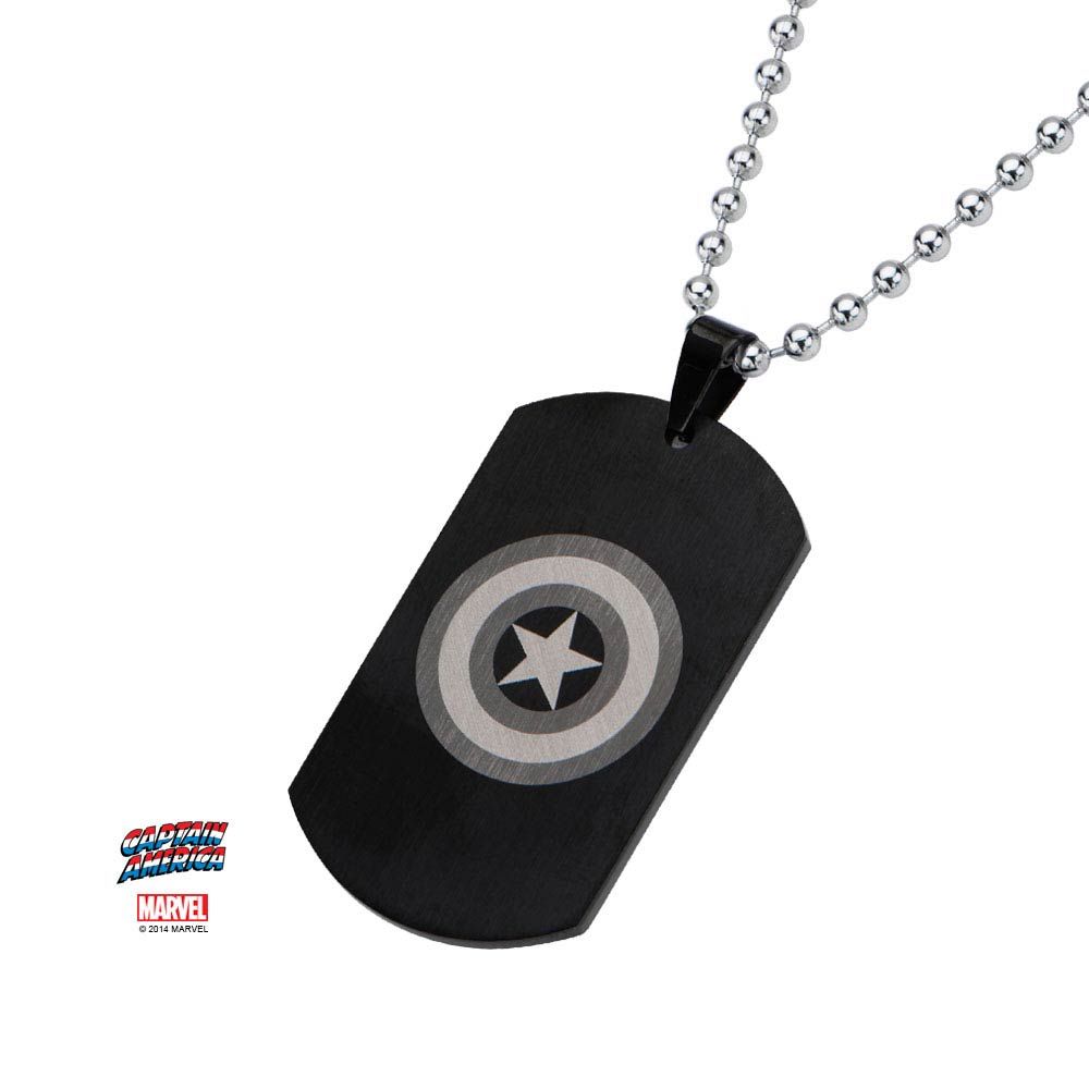 MARVEL Marvel Captain America Dog Tag Pendant Necklace -Rebel Bod-RebelBod