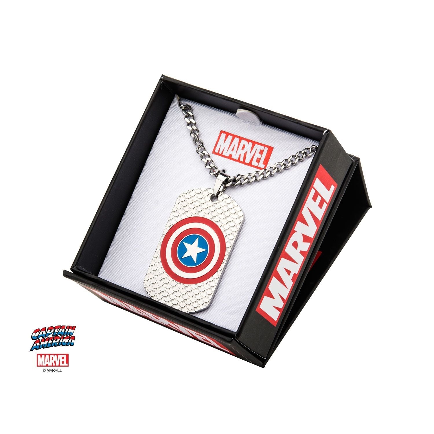 MARVEL Marvel Captain America Logo Dog Tag Pendant Necklace -Rebel Bod-RebelBod