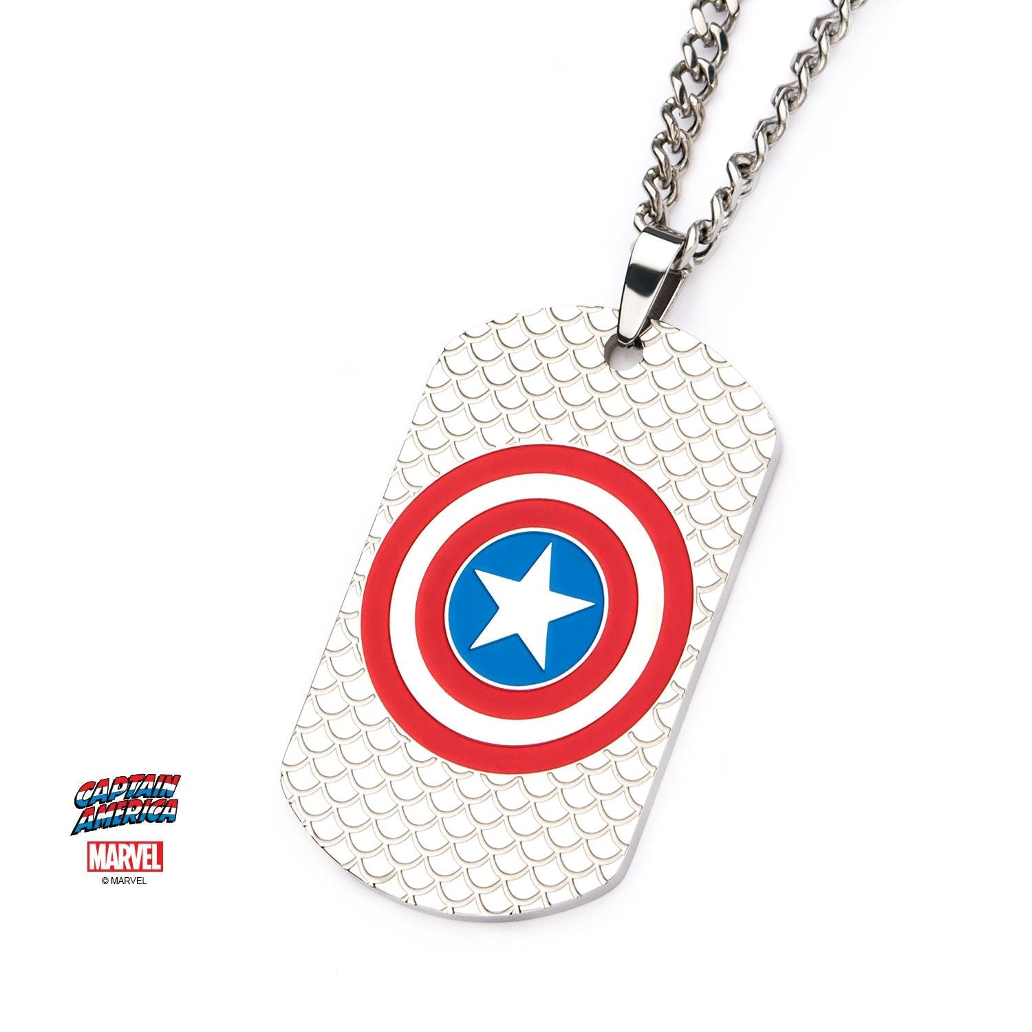 MARVEL Marvel Captain America Logo Dog Tag Pendant Necklace -Rebel Bod-RebelBod