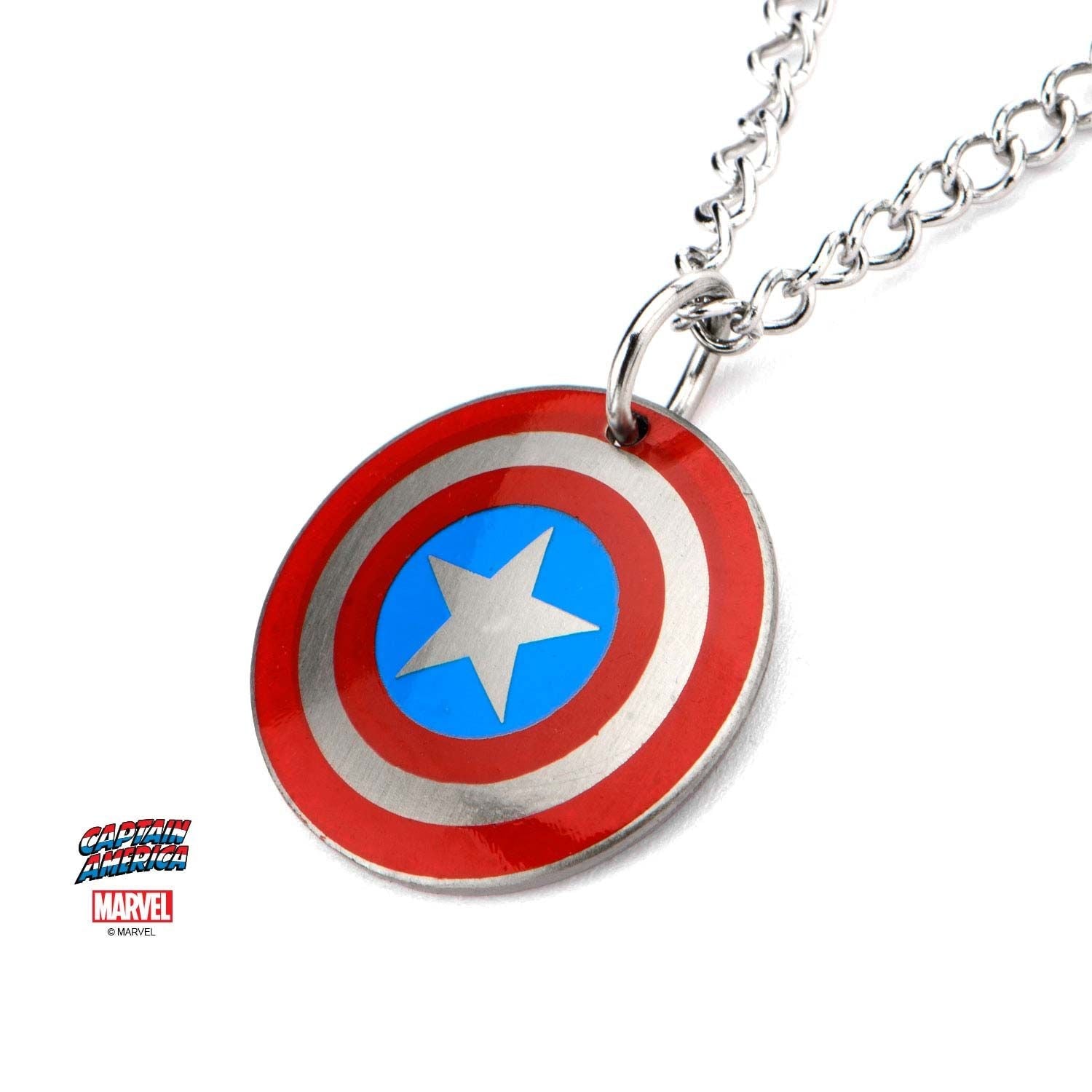 MARVEL Marvel Captain America Logo Kids Pendant Necklace -Rebel Bod-RebelBod