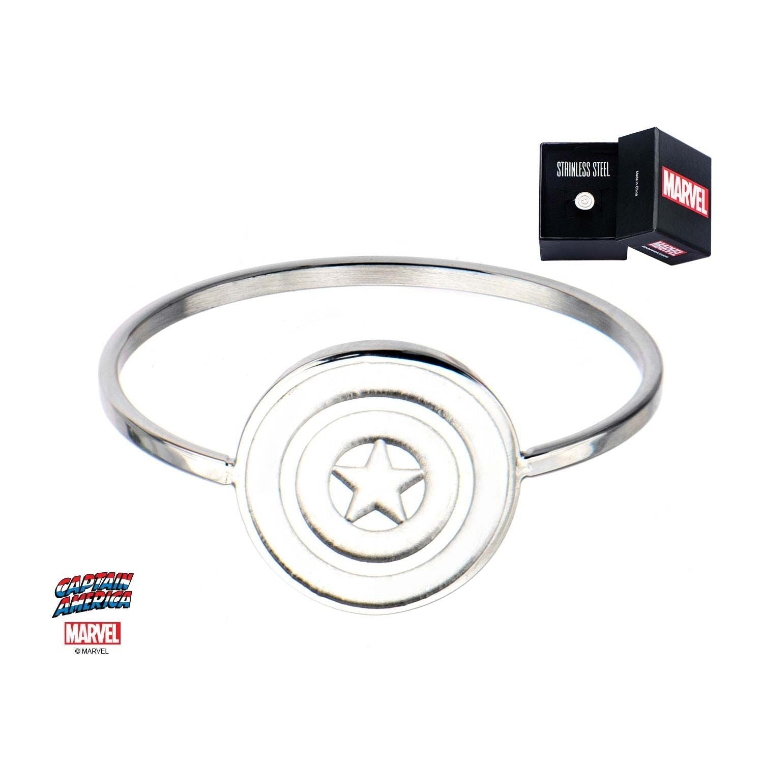 MARVEL Marvel Captain America Shield Logo Polished Ring -Rebel Bod-RebelBod