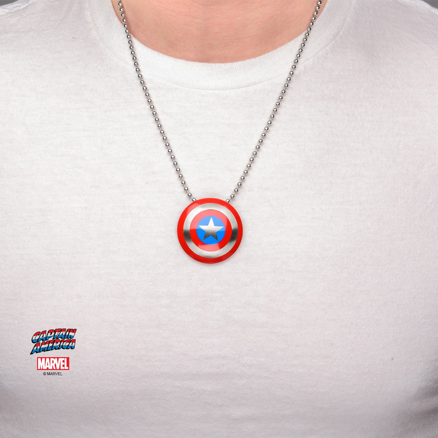 MARVEL Marvel Captain America Shield Necklace -Rebel Bod-RebelBod