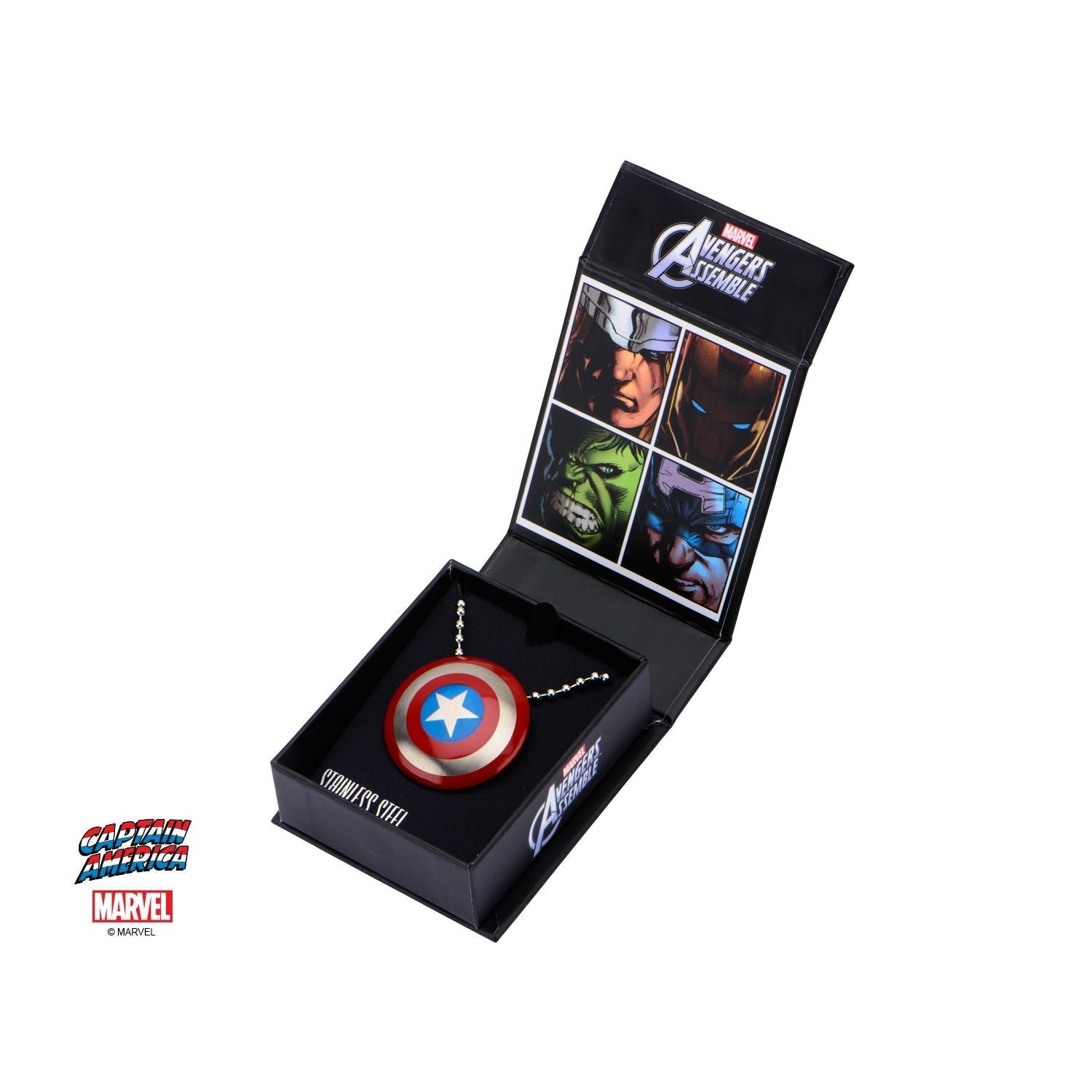 MARVEL Marvel Captain America Shield Necklace -Rebel Bod-RebelBod