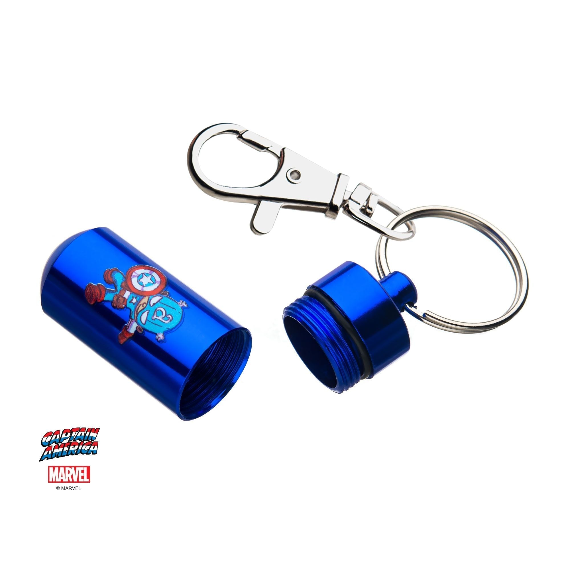 MARVEL Marvel Captain America Stash Pill Storage Key Chain -Rebel Bod-RebelBod