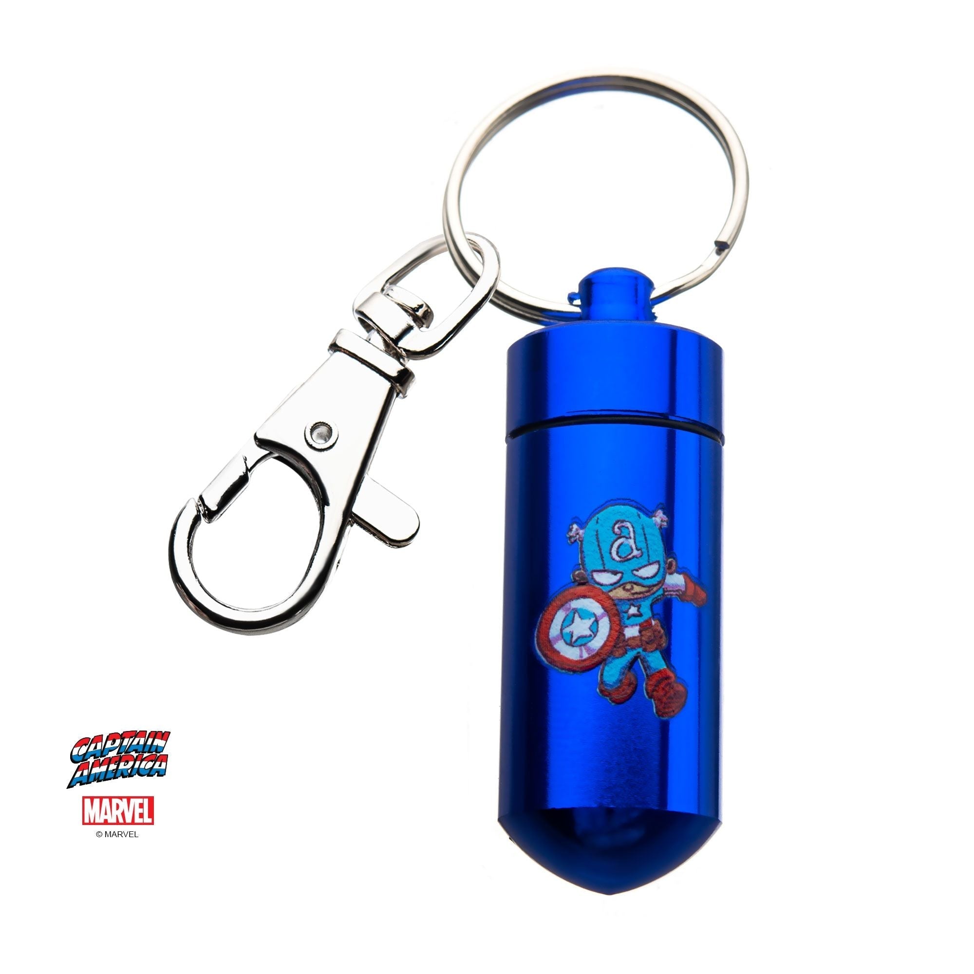 MARVEL Marvel Captain America Stash Pill Storage Key Chain -Rebel Bod-RebelBod