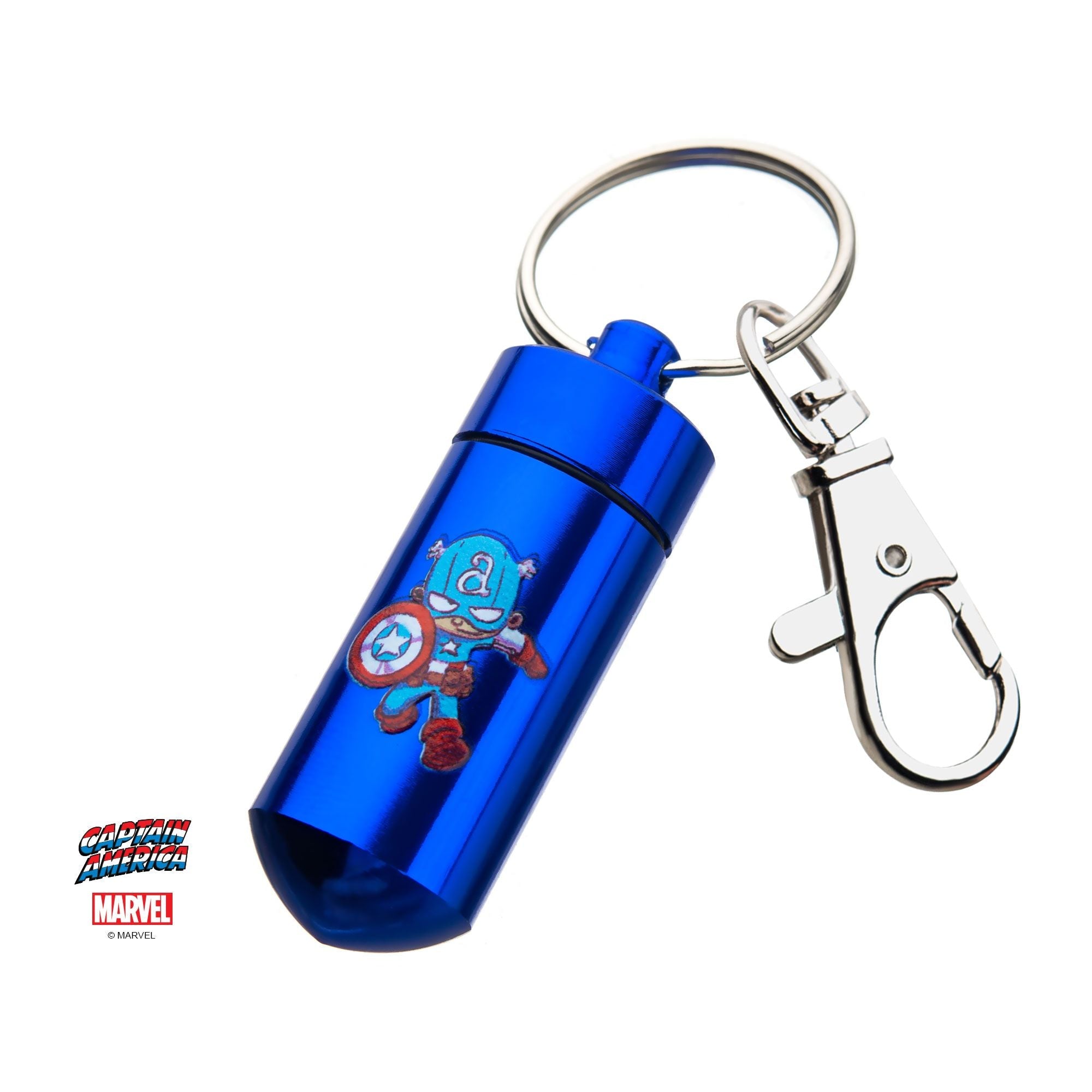 MARVEL Marvel Captain America Stash Pill Storage Key Chain -Rebel Bod-RebelBod