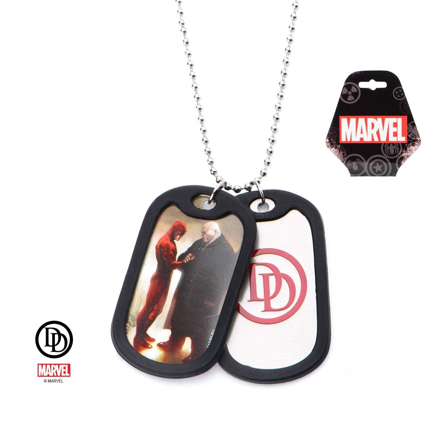 MARVEL Marvel Daredevil Graphic Logo Front Double Dog Tag Necklace -Rebel Bod-RebelBod