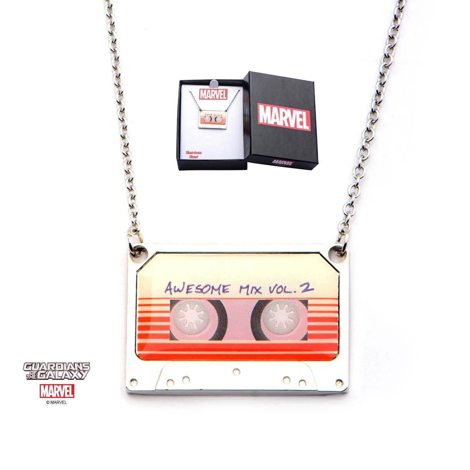 MARVEL Marvel Guardians of the Galaxy Awesome Mix Vol. 2 Tape Pendant Necklace -Rebel Bod-RebelBod