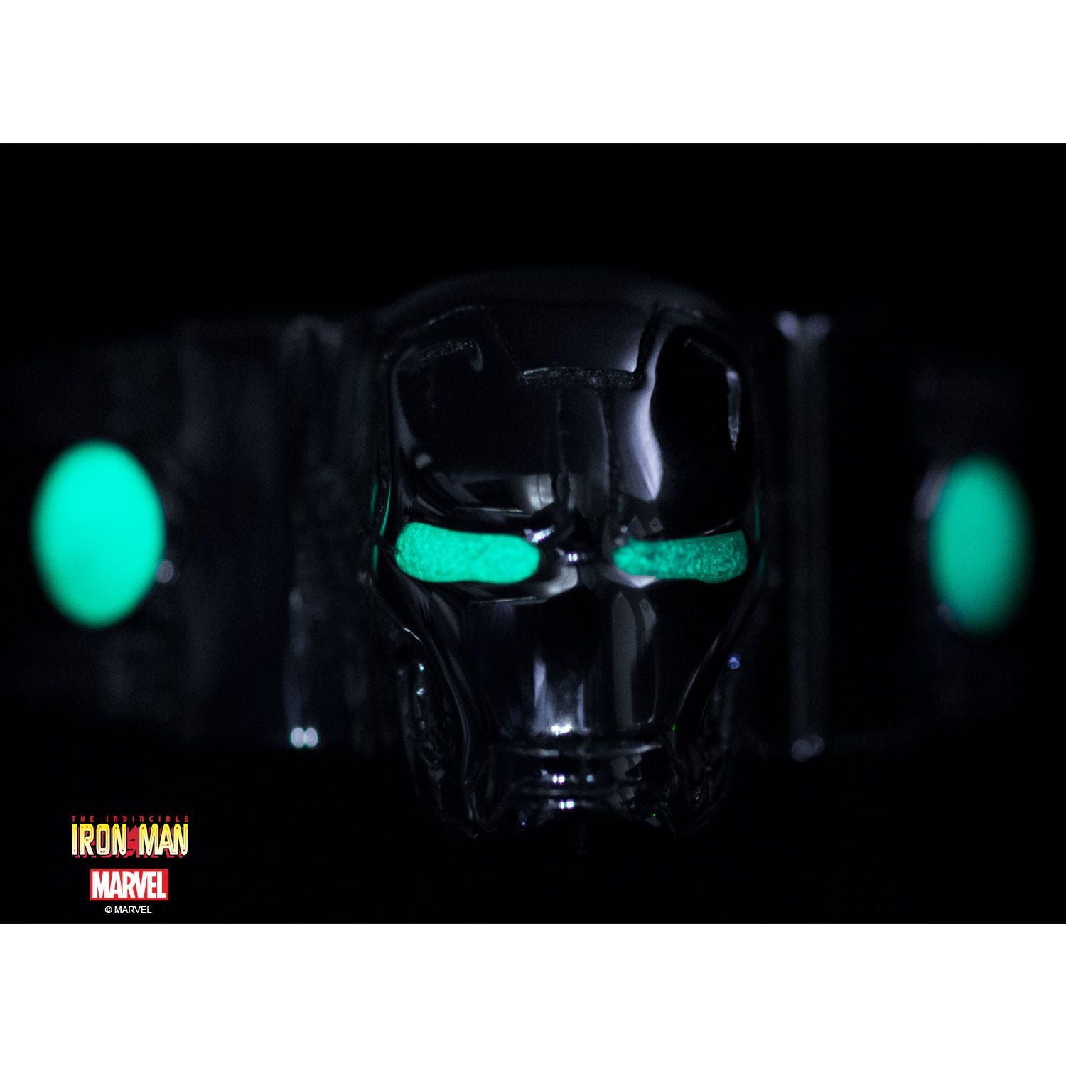 MARVEL Marvel Iron Man Face Glow in the Dark Eyes 3D Ring -Rebel Bod-RebelBod