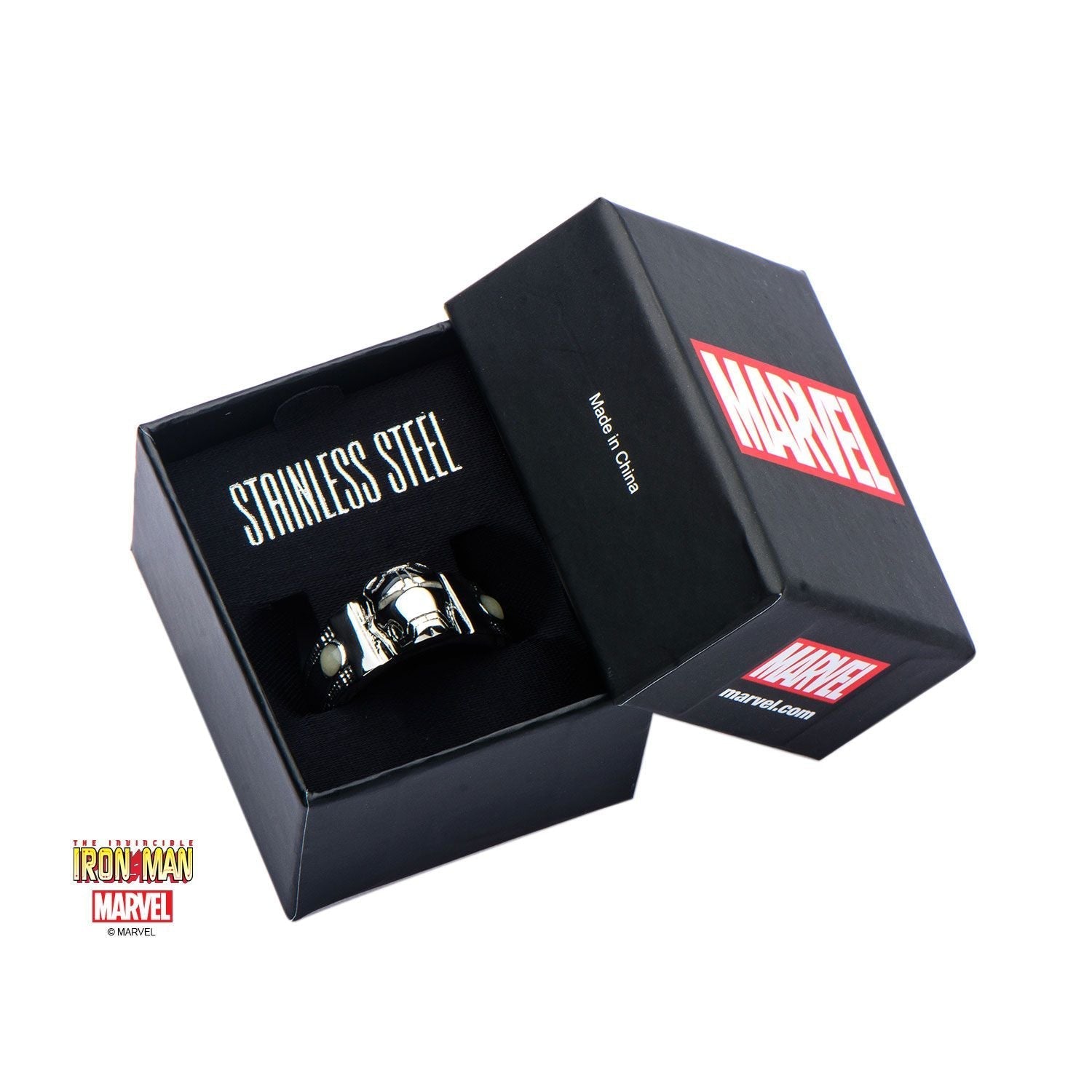 MARVEL Marvel Iron Man Face Glow in the Dark Eyes 3D Ring -Rebel Bod-RebelBod