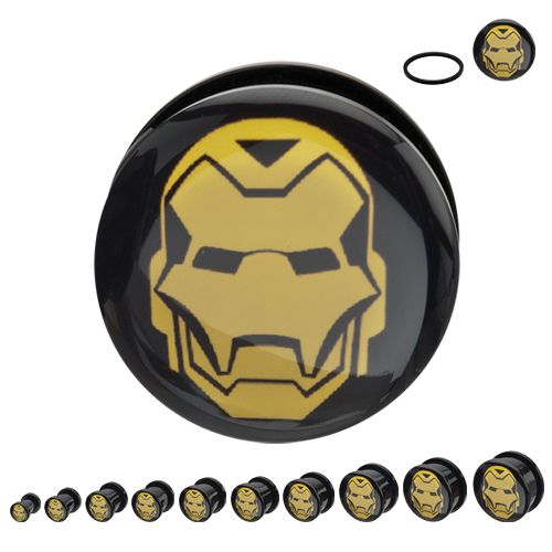 MARVEL Marvel Iron Man Logo Screw Fit Plug -Rebel Bod-RebelBod