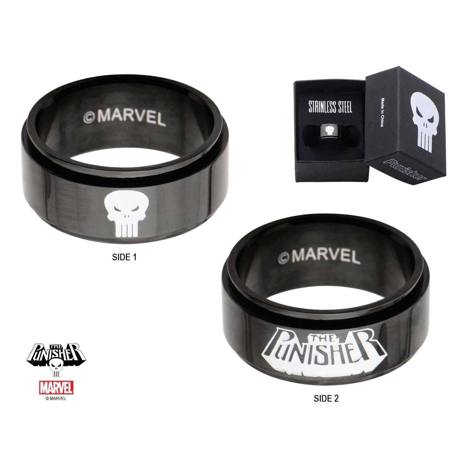 MARVEL Marvel Punisher Spinner Ring -Rebel Bod-RebelBod