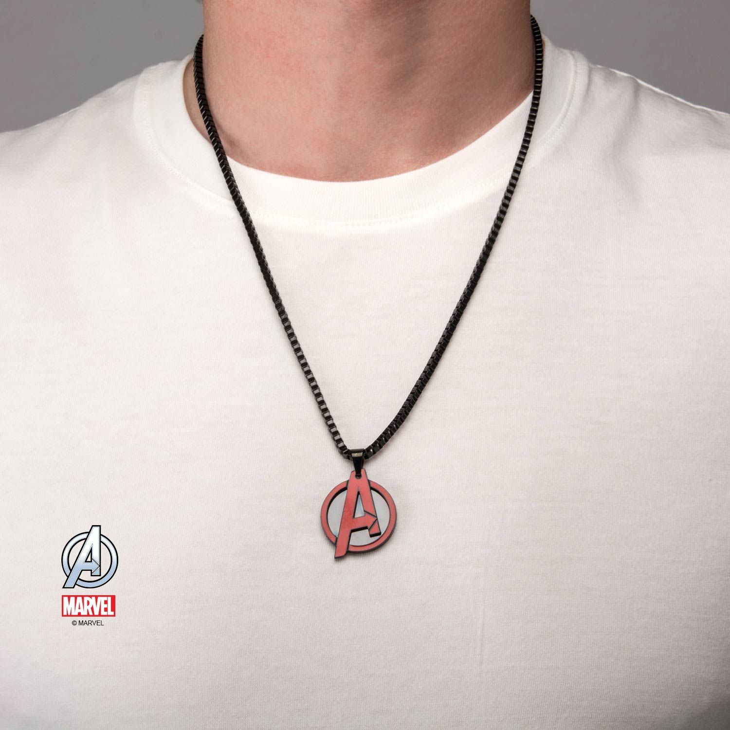 MARVEL Marvel Red Avenger Pendant Necklace -Rebel Bod-RebelBod