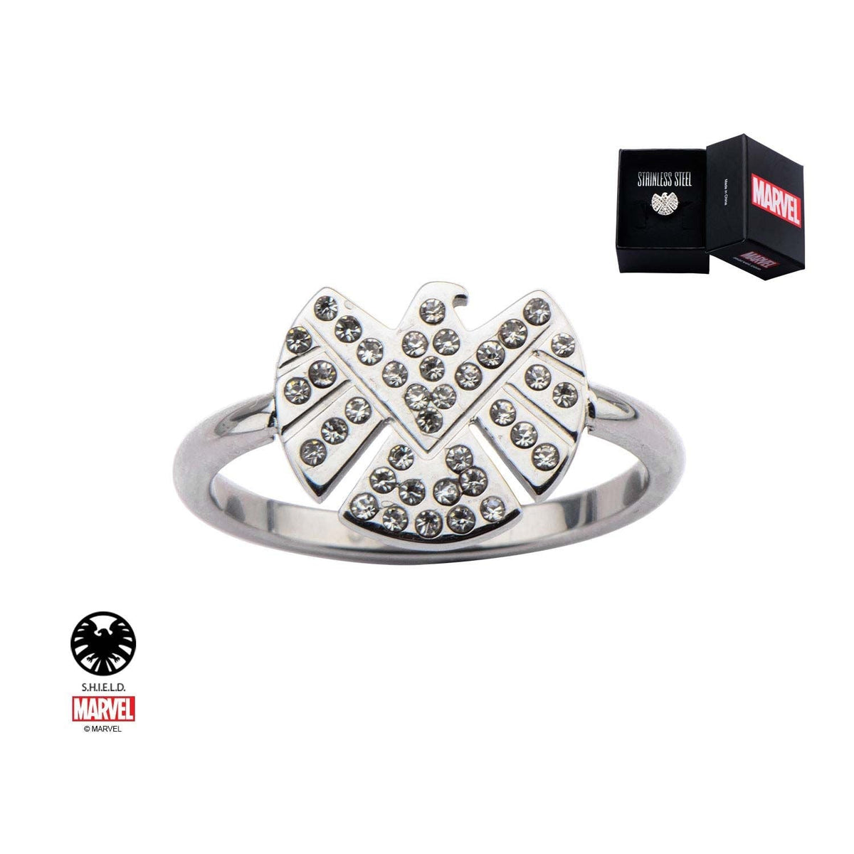 MARVEL Marvel S.H.I.E.L.D Logo Precision Set Gems Ring -Rebel Bod-RebelBod