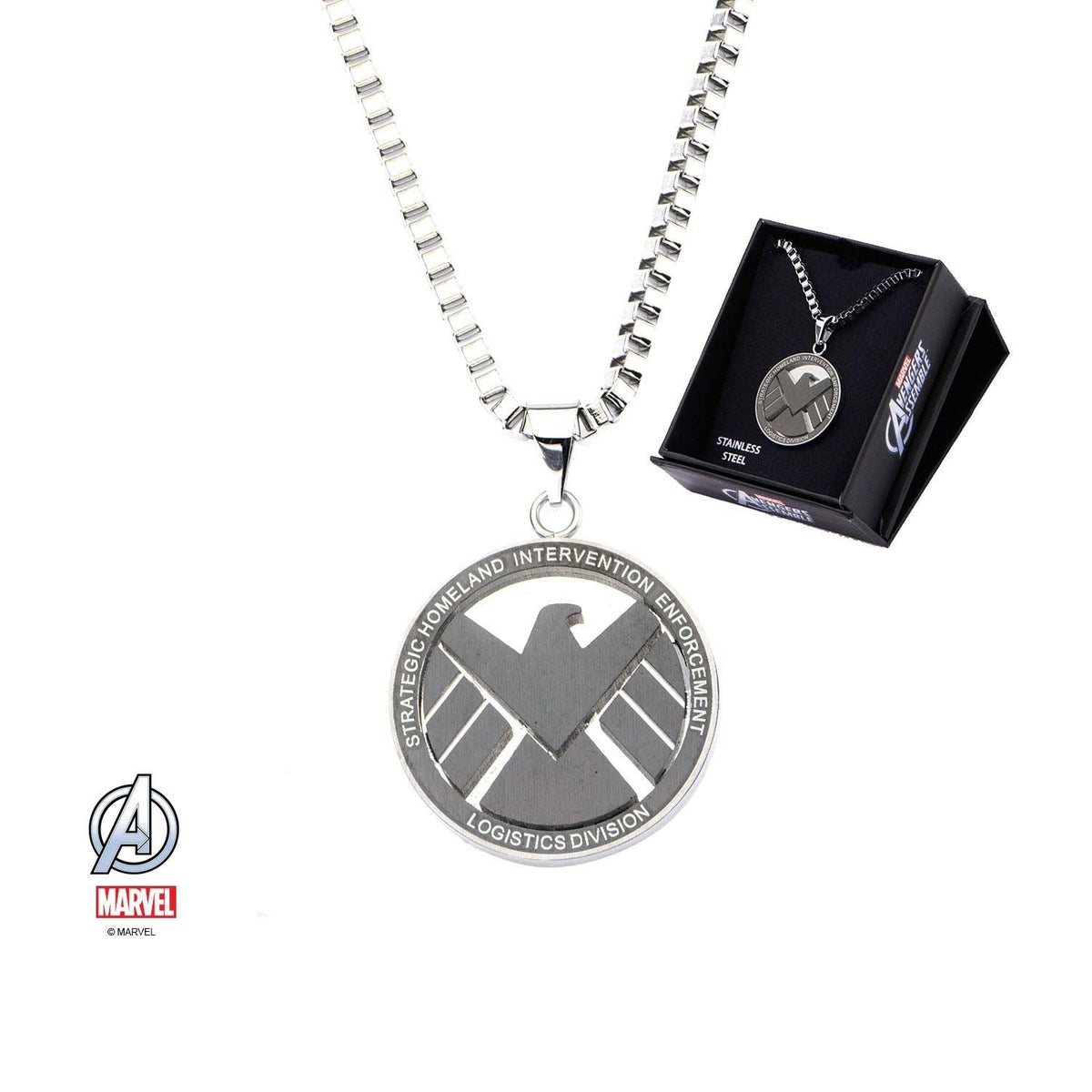 MARVEL Marvel S.H.I.E.L.D Pendant 24&quot; Chain -Rebel Bod-RebelBod