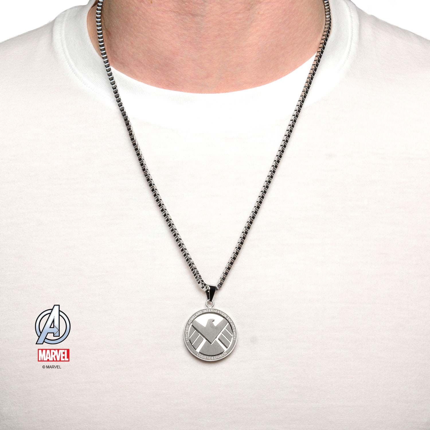 MARVEL Marvel S.H.I.E.L.D Pendant 24" Chain -Rebel Bod-RebelBod