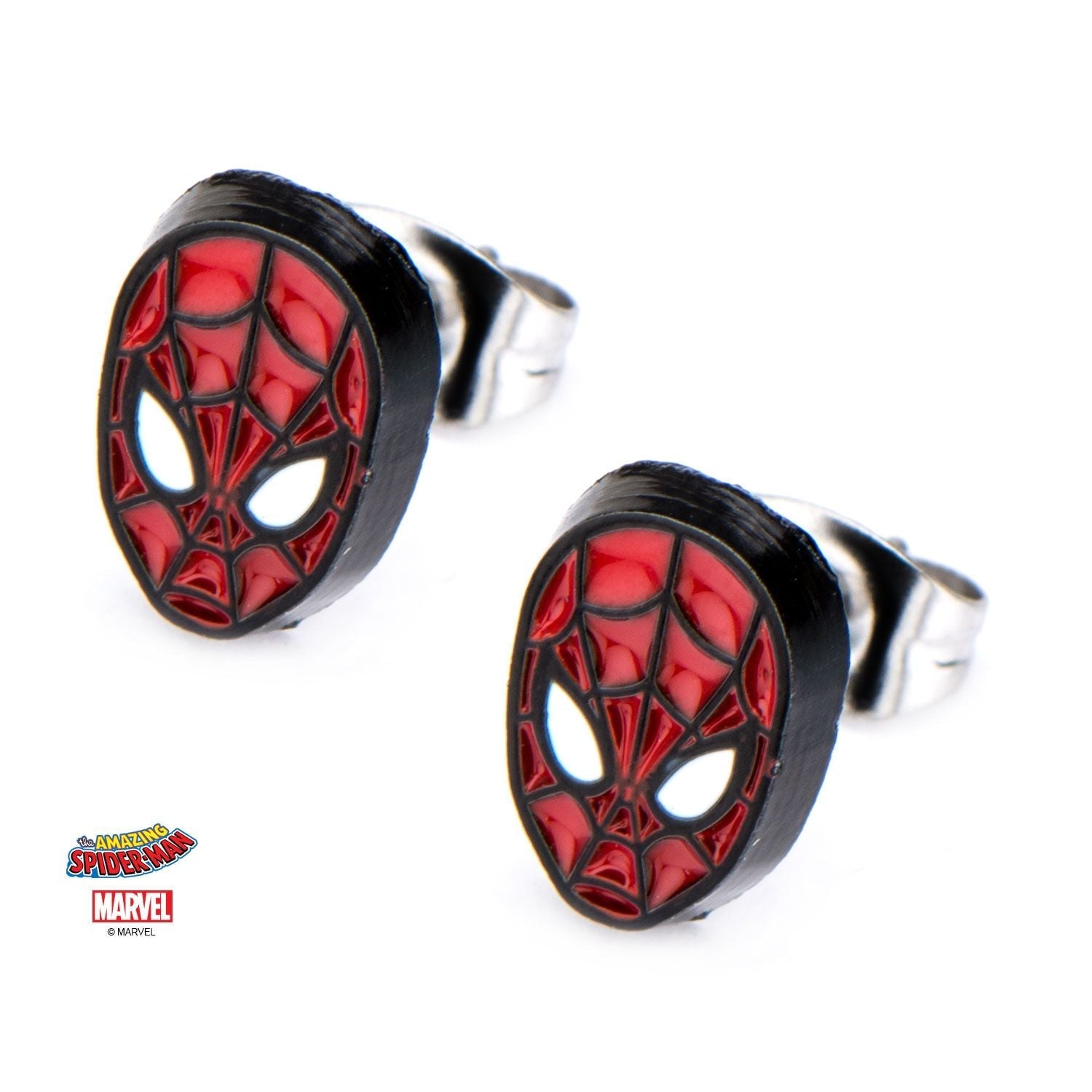 MARVEL Marvel Spider-Man Face Front Stud Earring -Rebel Bod-RebelBod