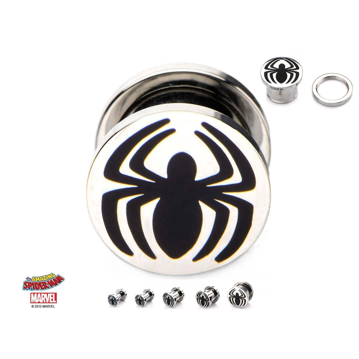 MARVEL Marvel Spider-man Logo Front Screw Fit Plug -Rebel Bod-RebelBod