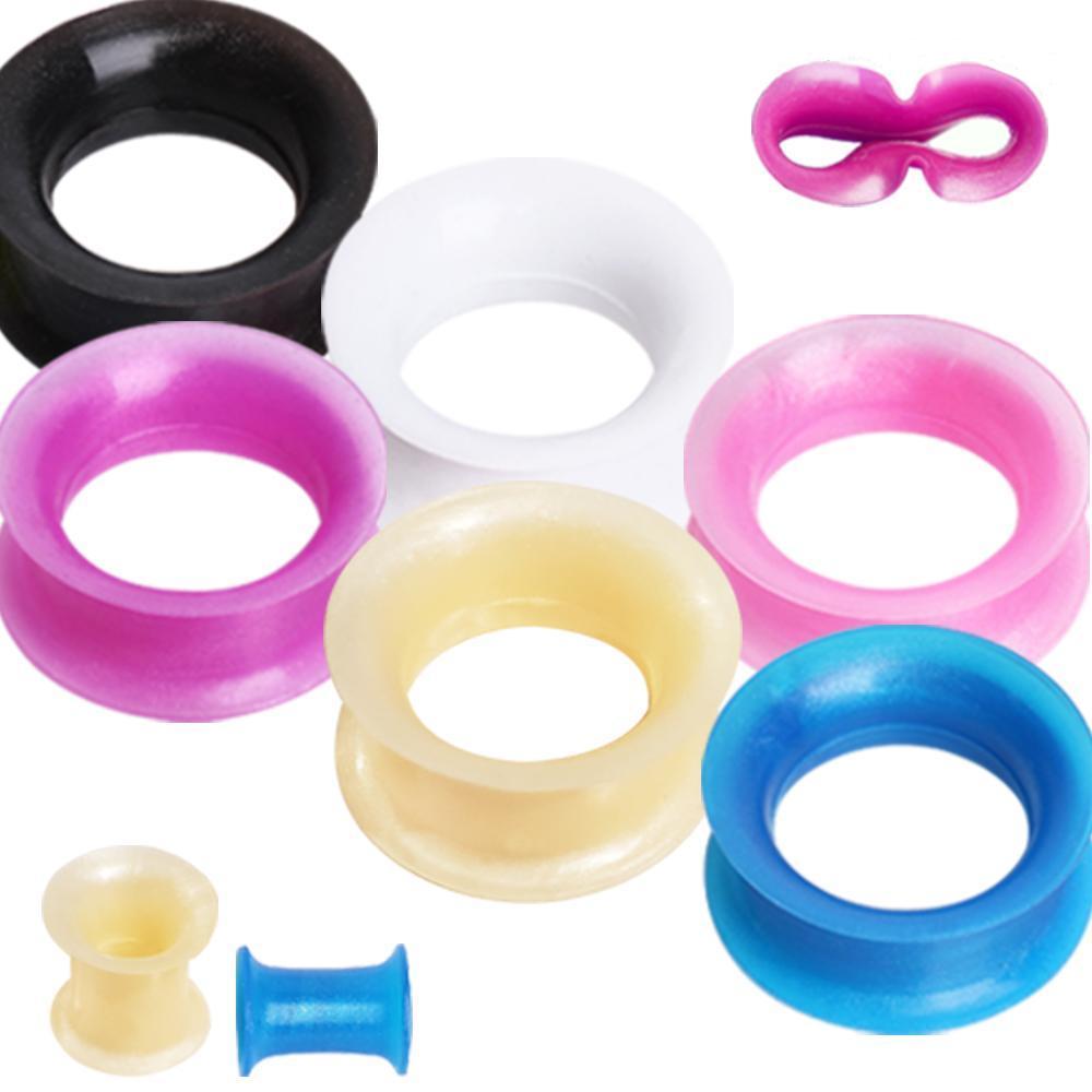 Tunnels - Double Flare Metallic Silicone Tunnel Plug with Flattened Double Flares - 1 Piece -Rebel Bod-RebelBod