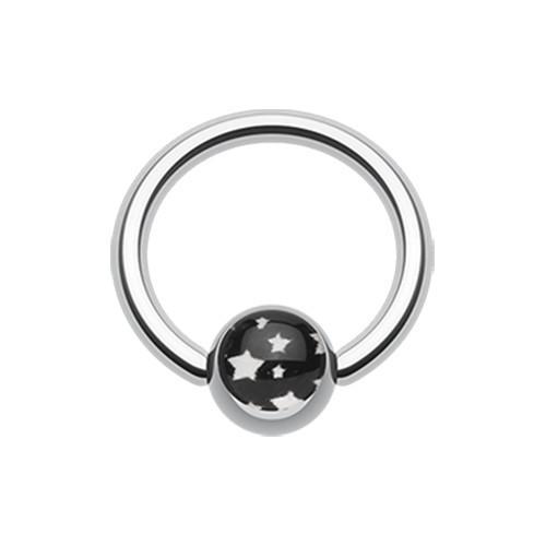 Multi Star Logo Ball Captive Bead Ring