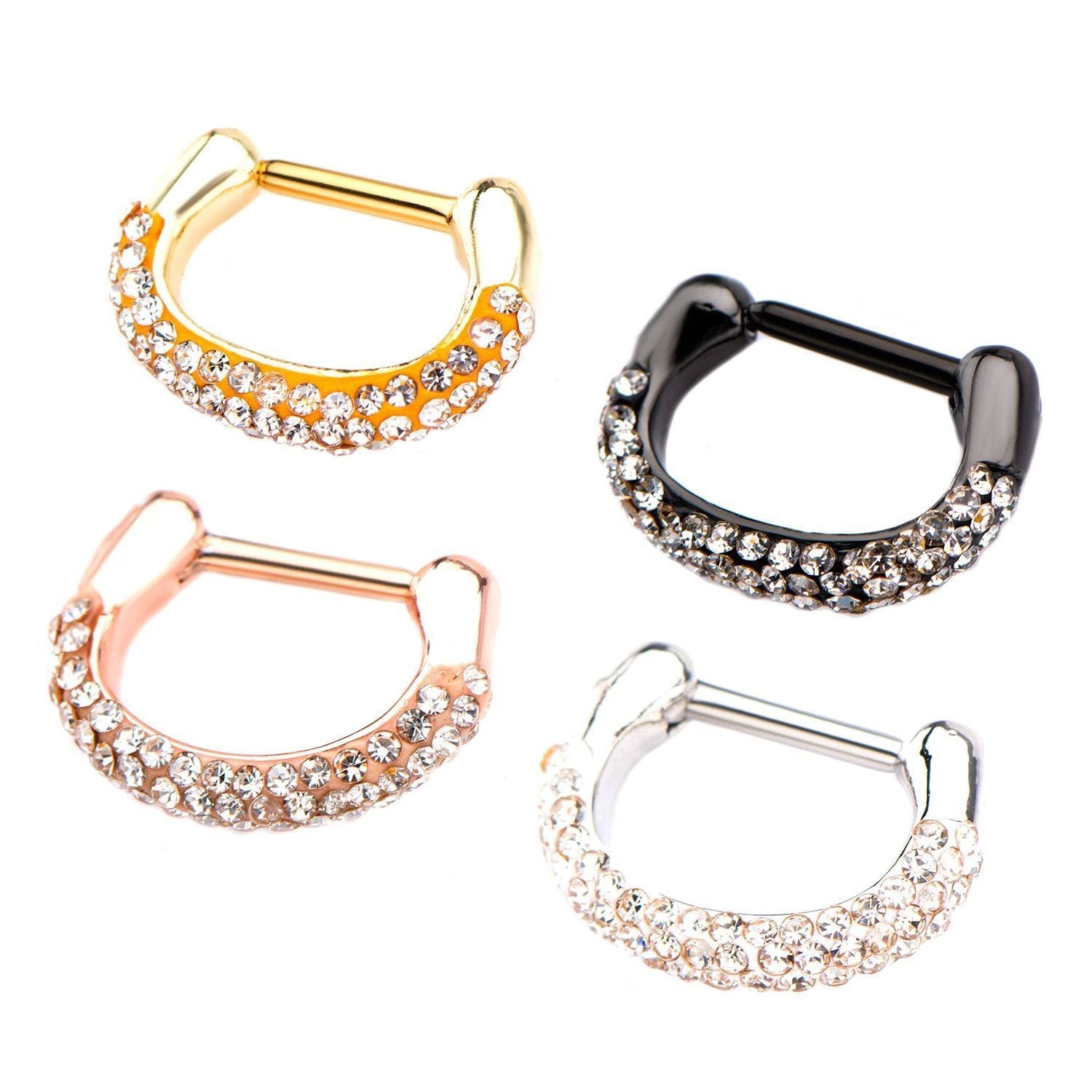 Multigem Tiffany Septum Clicker / Daith Clicker - 1 Piece