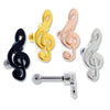 Music Note Tragus Cartilage Barbell Earring Externally Threaded - 1 Piece