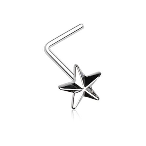 Nautical Star Icon L-Shaped Nose Ring - Rebel Bod