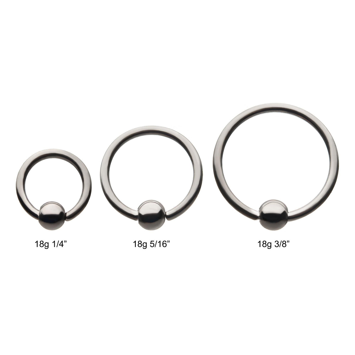 Niobium Captive Bead Ring Titanium Attached Ball rniab80 -Rebel Bod-RebelBod