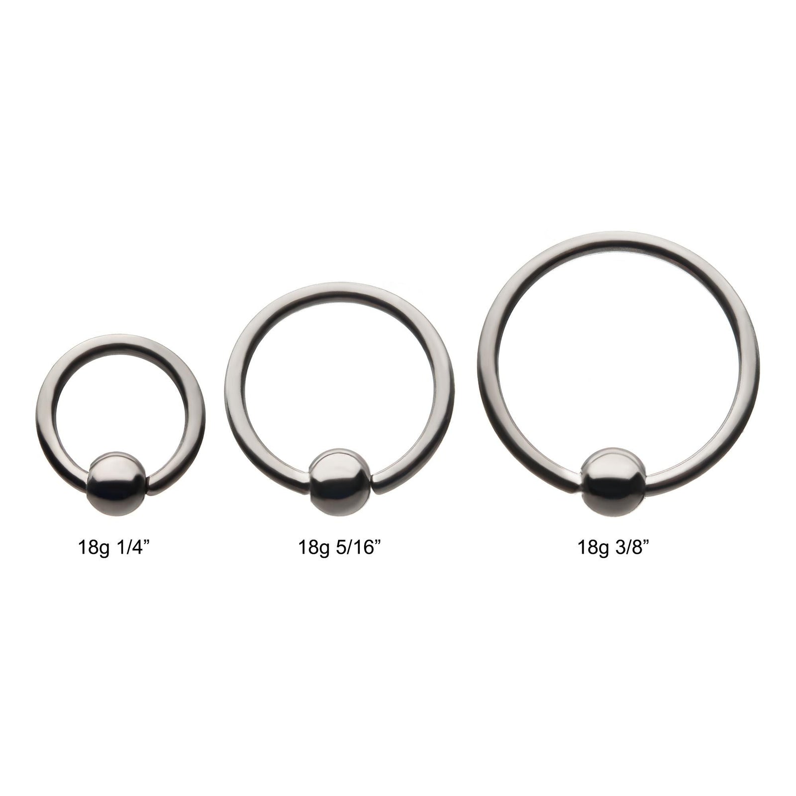 Niobium Captive Bead Ring Titanium Attached Ball rniab80 -Rebel Bod-RebelBod
