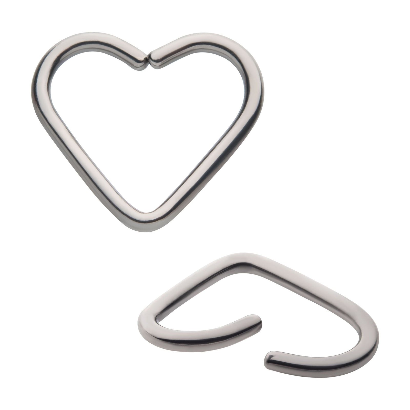 Niobium Heart Seamless Split Ring rnisplth61 -Rebel Bod-RebelBod