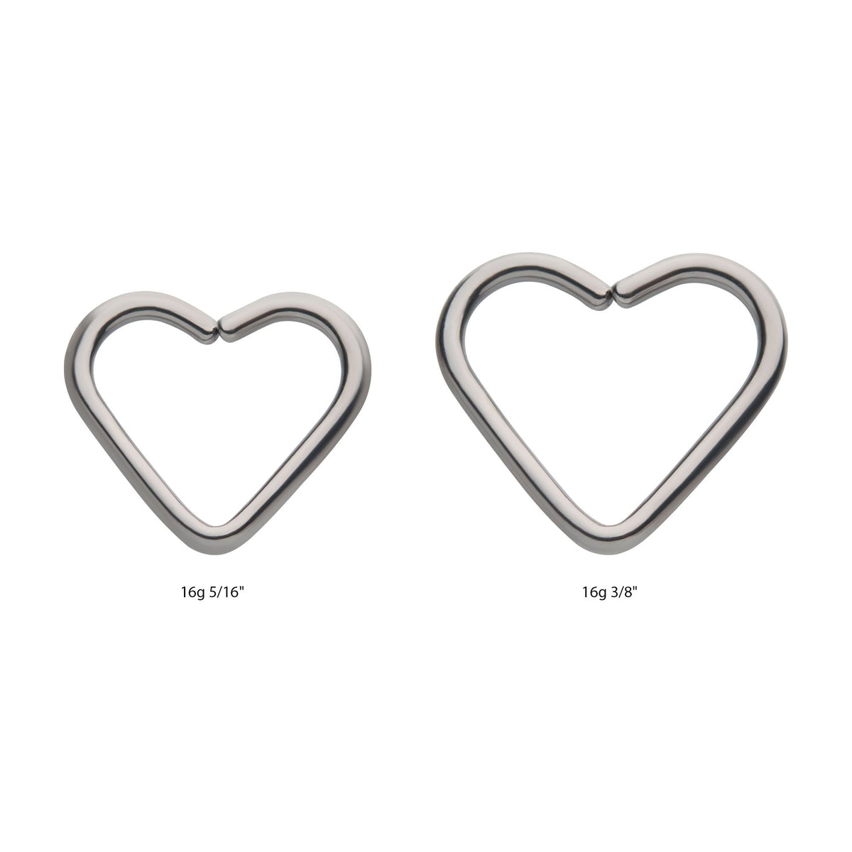 Niobium Heart Seamless Split Ring rnisplth61 -Rebel Bod-RebelBod