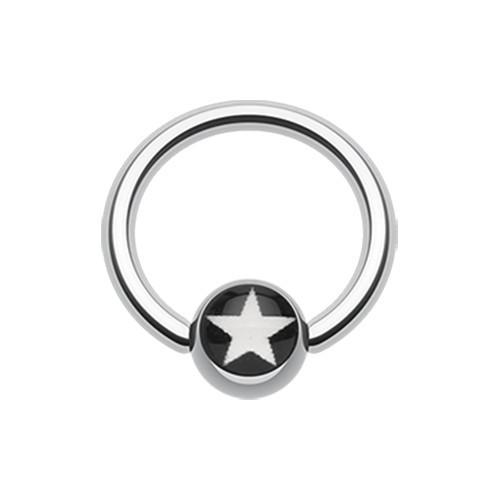 Nova Star Logo Ball Captive Bead Ring