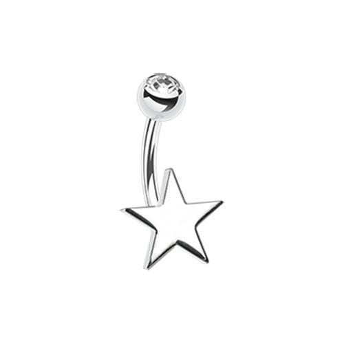 Belly Ring - No Dangle Nova Star Steel Belly Button Ring -Rebel Bod-RebelBod