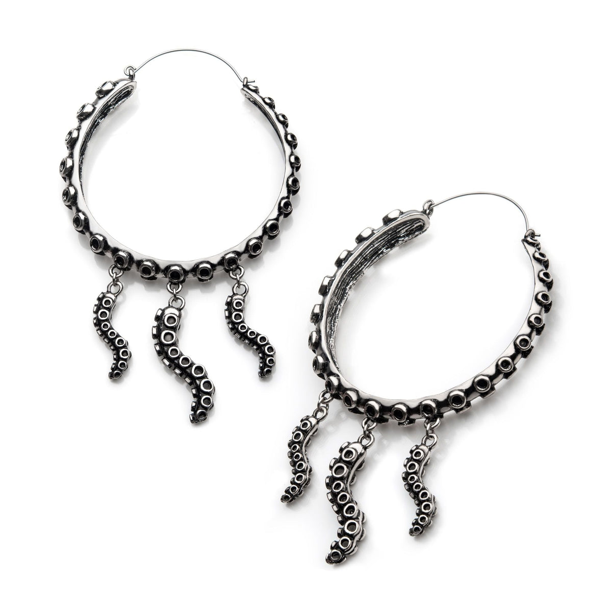 Octopus Dangling Tentacles Plug Hoops -Rebel Bod-RebelBod