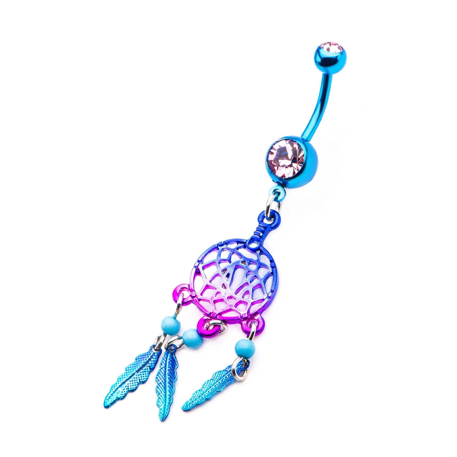 TBD-Belly Ombre Dream Catcher Dangle Navel Ring -Rebel Bod-RebelBod