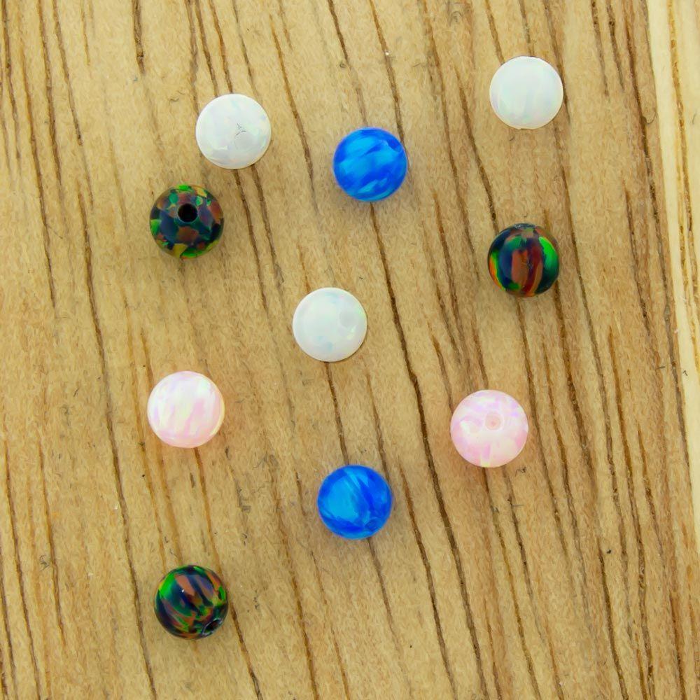 Body Jewelry Parts Opal Captive Bead Replacements - 1 Piece -Rebel Bod-RebelBod