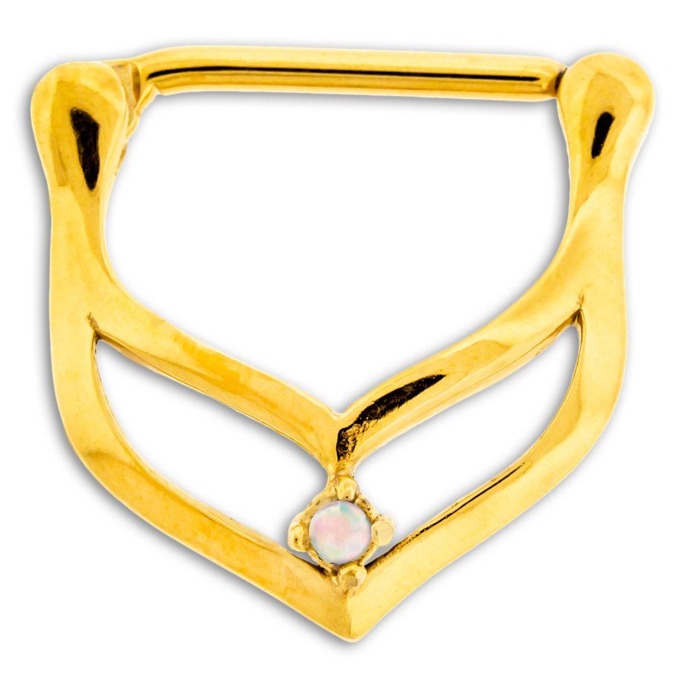 Nipple Clicker Opal Chevron Nipple Clicker Center White Opal - 1 Piece * -Rebel Bod-RebelBod