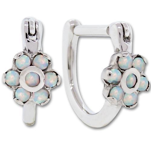 Clicker - Cartilage | Septum Opal Flower Ear Clicker - 1 Piece + -Rebel Bod-RebelBod